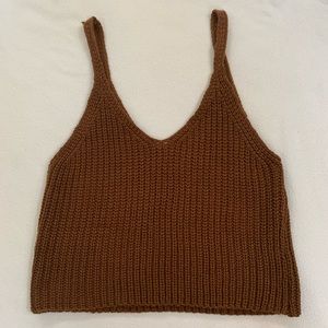 She In Brown Tank Top